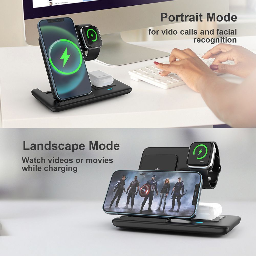 Pink 3-in-1 Wireless Charger