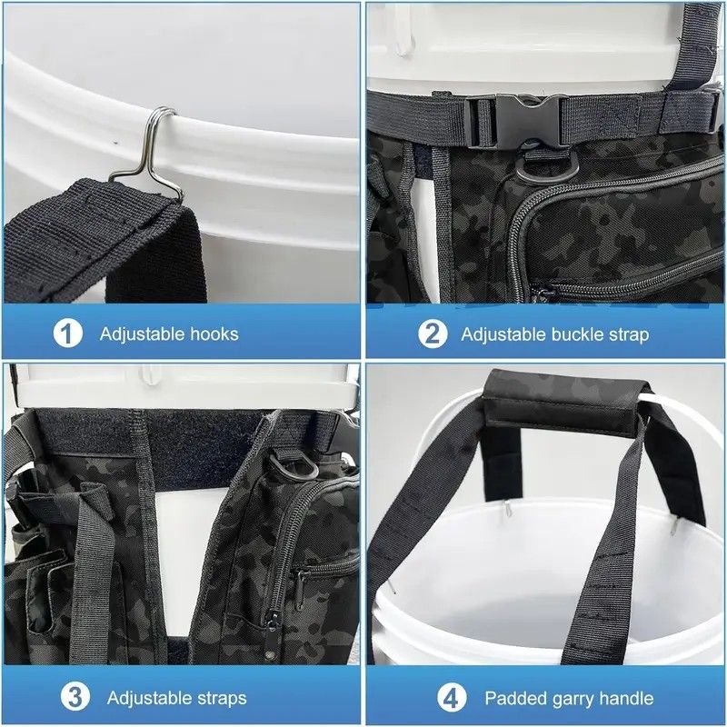 Multi-Functional Tactical Fishing Bucket Backpack, Waterproof Large Capacity, Built-in Livewell, All Gear Storage in One Bag