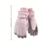 Women's Winter Thick Warm Gloves｜Windproof, Anti-Slip, Touchscreen, Suitable for Skiing, Cycling, and Electric Scooters(pink)