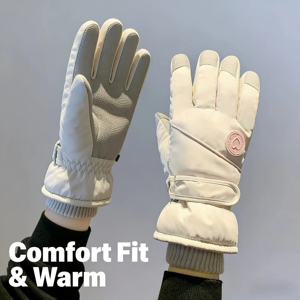 Women's Winter Thick Warm Gloves｜Windproof, Anti-Slip, Touchscreen, Suitable for Skiing, Cycling, and Electric Scooters(pink)
