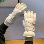 Women's Winter Thick Warm Gloves｜Windproof, Anti-Slip, Touchscreen, Suitable for Skiing, Cycling, and Electric Scooters(pink)