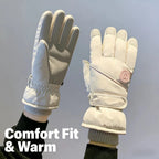 Women's Winter Thick Warm Gloves｜Windproof, Anti-Slip, Touchscreen, Suitable for Skiing, Cycling, and Electric Scooters(pink)