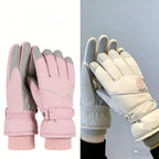 Women's Winter Thick Warm Gloves｜Windproof, Anti-Slip, Touchscreen, Suitable for Skiing, Cycling, and Electric Scooters(pink)