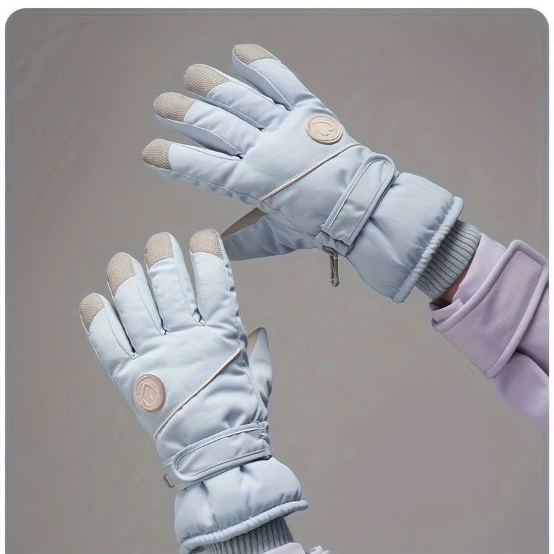 Women's Winter Thick Warm Gloves｜Windproof, Anti-Slip, Touchscreen, Suitable for Skiing, Cycling, and Electric Scooters.beige