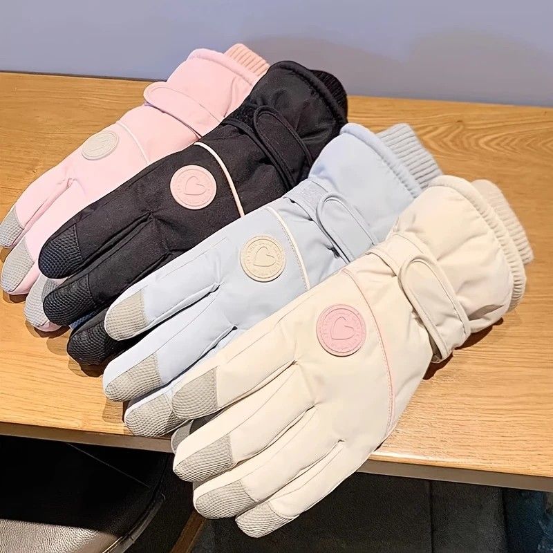 Women's Winter Thick Warm Gloves｜Windproof, Anti-Slip, Touchscreen, Suitable for Skiing, Cycling, and Electric Scooters.beige