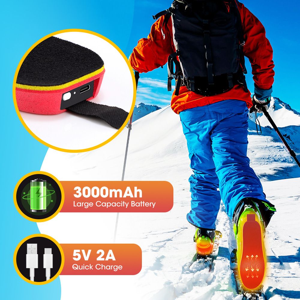 Rechargeable Heated Insoles with Bluetooth APP Control – 3 Heat Settings (40–60°C), Trim-to-Fit, 3000mAh Battery | NEW ARRIVAL(NO: S)