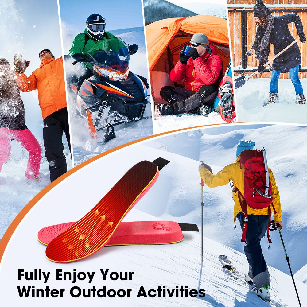 Rechargeable Heated Insoles with Bluetooth APP Control – 3 Heat Settings (40–60°C), Trim-to-Fit, 3000mAh Battery | NEW ARRIVAL(NO: S)