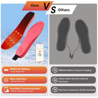 Rechargeable Heated Insoles with Bluetooth APP Control – 3 Heat Settings (40–60°C), Trim-to-Fit, 3000mAh Battery | NEW ARRIVAL(NO: S)