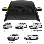 Multi-Vehicle Compatible, Four-Season Protection, Oxford Cloth Snow & Windshield Cover, Extra-Large Size, Sturdy and Frost-Resistant / 6-Magnet Front Shield + Side Window Cover + Windproof Straps + Upgraded green Edge Trim, 4 Straps