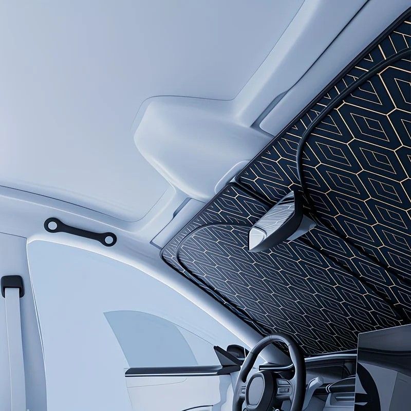 Car Sunshade: Laser Reflective Coating for Scientific Sun Protection, Dual-Layer Heat Insulation with Seamless Fit, Quick Cooling After Sun Exposure, Protects Interior from Aging.