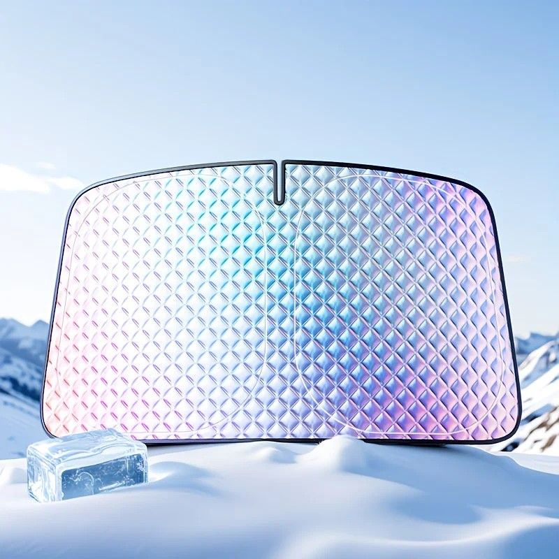 Car Sunshade: Laser Reflective Coating for Scientific Sun Protection, Dual-Layer Heat Insulation with Seamless Fit, Quick Cooling After Sun Exposure, Protects Interior from Aging.