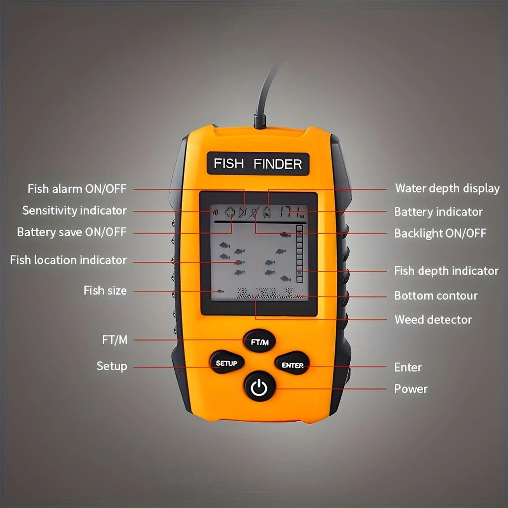 【Hot Sale】Handheld Fish Finder - Sonar Water Depth Detector Portable Fishing Gear