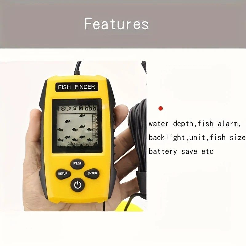 【Hot Sale】Handheld Fish Finder - Sonar Water Depth Detector Portable Fishing Gear