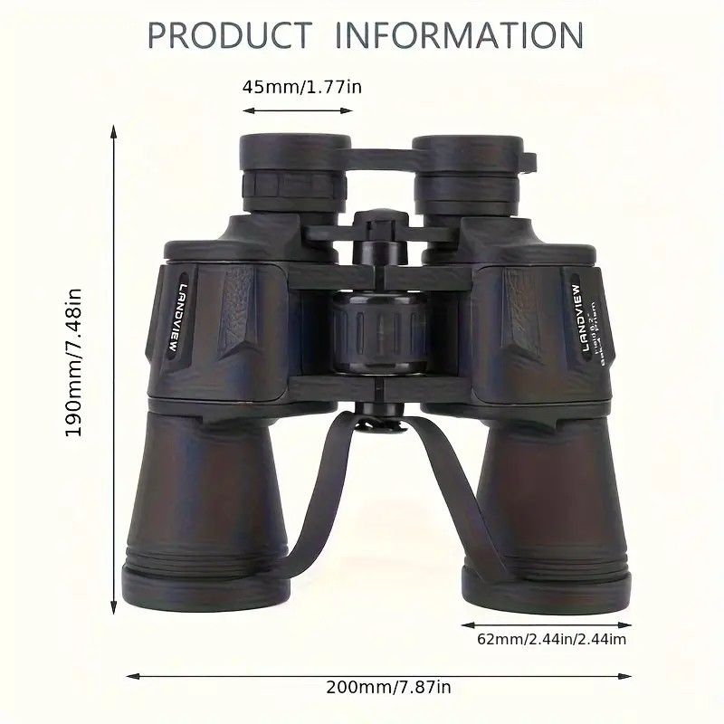 10x50 HD Binoculars - Wide Angle Large Eyepiece - Night Vision for Birdwatching Hiking Concerts - Lightweight & Portable(Orange handwheel)