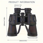 10x50 HD Binoculars - Wide Angle Large Eyepiece - Night Vision for Birdwatching Hiking Concerts - Lightweight & Portable(Orange handwheel)