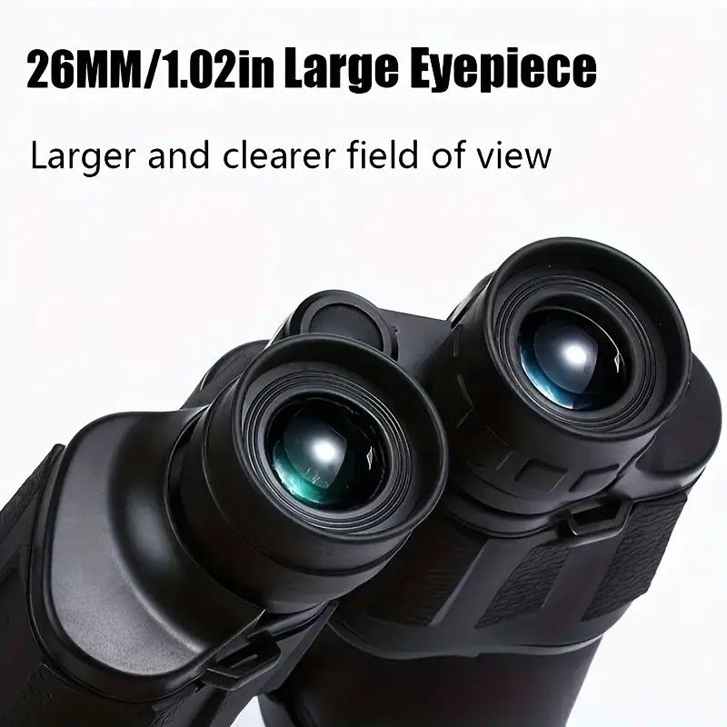 10x50 HD Binoculars - Wide Angle Large Eyepiece - Night Vision for Birdwatching Hiking Concerts - Lightweight & Portable(Orange handwheel)