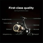 Spinning Reel Fishing Reel, Metal Spool, Metal Handle, 5.2:1 Gear Ratio, 10KG Drag, Smooth and Sensitive Line Output, Left/Right Hand Interchangeable, Rotating Fishing Reel, Suitable for Freshwater and Saltwater(HE6000)