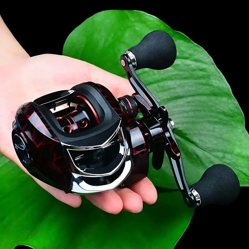 High Speed 18+1BB Baitcasting Reel, Dual Brake System, Max Drag 20lb - Ergonomic Handle, Stainless Steel Durable Spool - Ideal for Carp and Bass Fishing, Suitable for Saltwater and Freshwater, Angler's Choice | Smooth Black Finish(DW121L left hand)