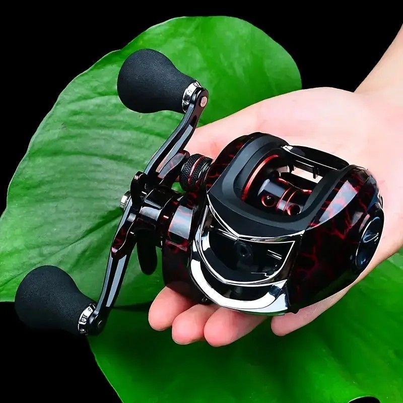 High Speed 18+1BB Baitcasting Reel, Dual Brake System, Max Drag 20lb - Ergonomic Handle, Stainless Steel Durable Spool - Ideal for Carp and Bass Fishing, Suitable for Saltwater and Freshwater, Angler's Choice | Smooth Black Finish(DW121L left hand)
