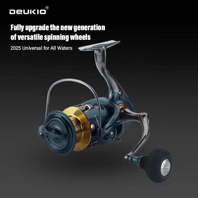 DEUKIO All-Purpose Spinning Reel, 15kg Max Drag + CNC Metal Handle, Zero-Gap Waterproof Design, Ultra-Stable for Landing Big Fish（SA3000)
