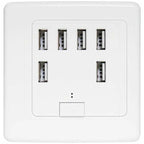 USB Wall Plug, 220V 4A Charging Panel, 6 USB Ports Fast Charging