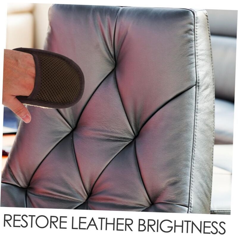 3, Bags Furniture, Leather Care Accessories Piece Thick Leather Cleaning Gloves with Bristles for Polishing and Buffing Shoes