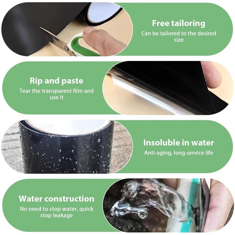 Tape Adhesive of Repair Extremement Resistant a Water 1, Tente Etang, Kit of Repair for Pool Puissance Adhesive Exceptionnelle, 5 M