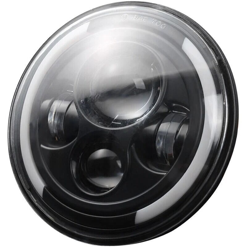 LED Headlight 150W Round LED Headlamp H4 H13 6500K Waterproof Low Beam, 150W, 7 in