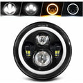 Inch Round LED Motorcycle Headlight White, 4 Lighting Modes
