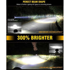 Inch Round LED Motorcycle Headlight White, 4 Lighting Modes