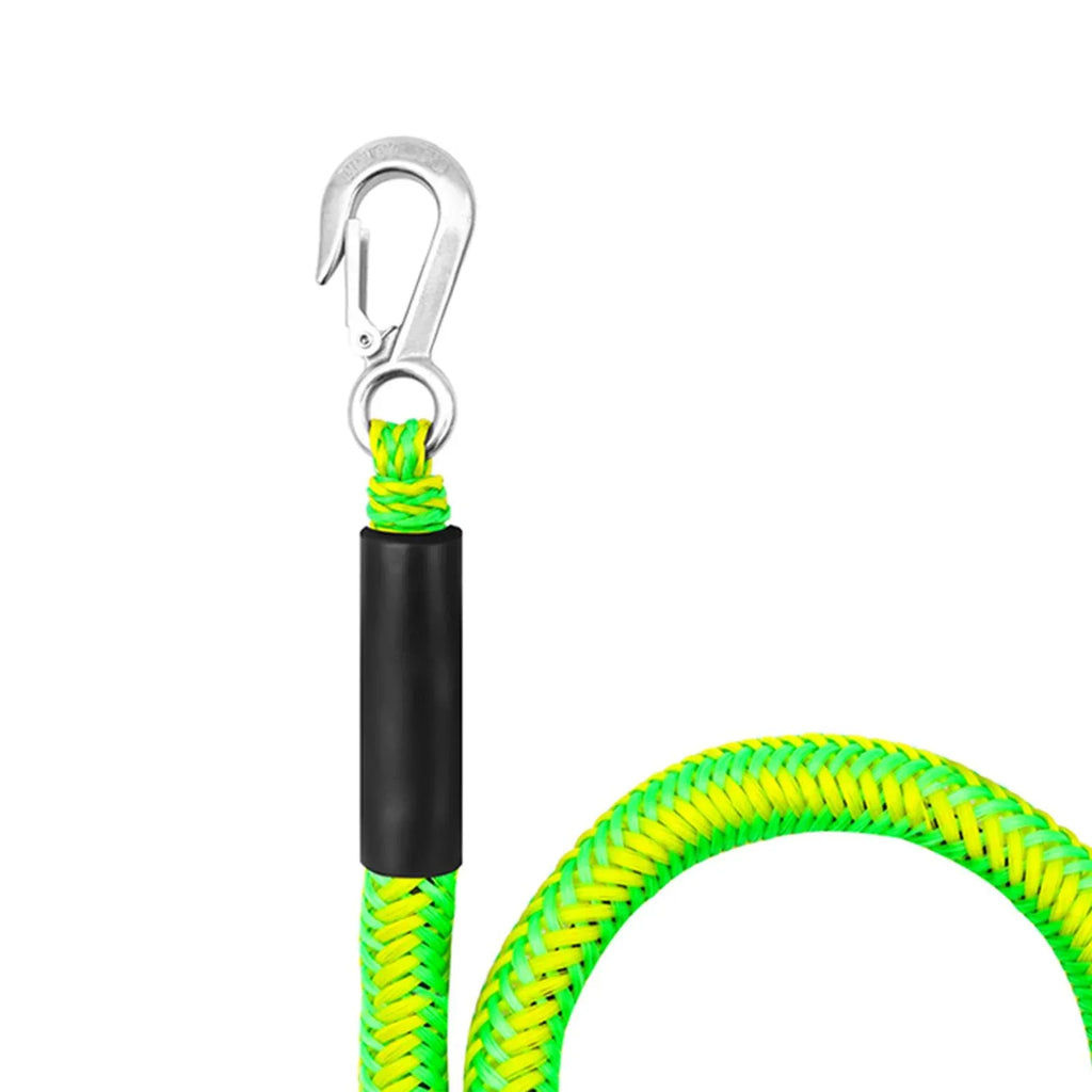 Green Bungee Dock Line Mooring Rope With Stainless Steel Clip for Boats Kayaks Watercraft and Pontoon
