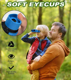 Kids Binoculars for Bird Watching and Camping, Blue, 4 x 30