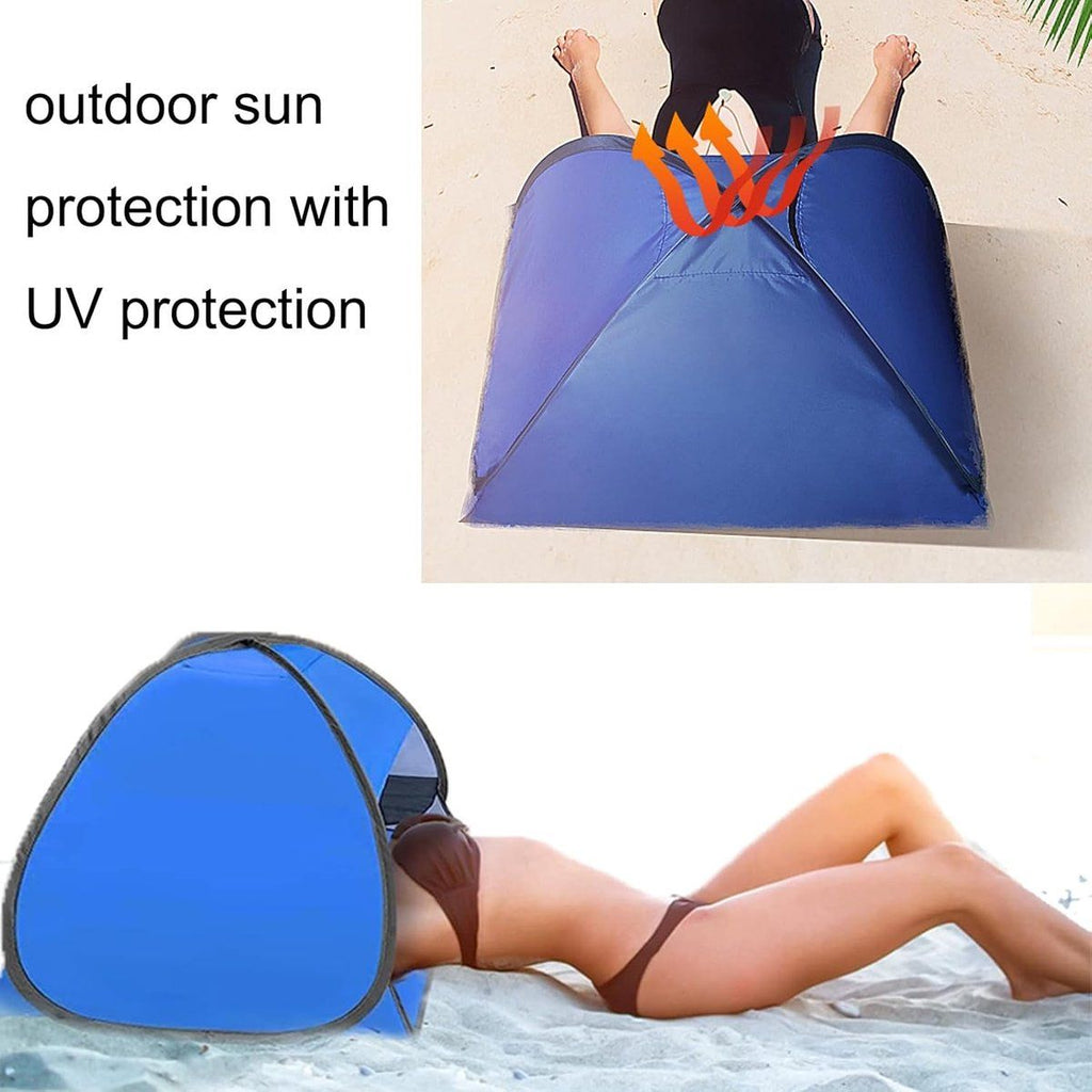 Pop Up Beach Tent for Babies and Dogs, Waterproof UV Protection, Blue, 70 x 50 x 45 cm