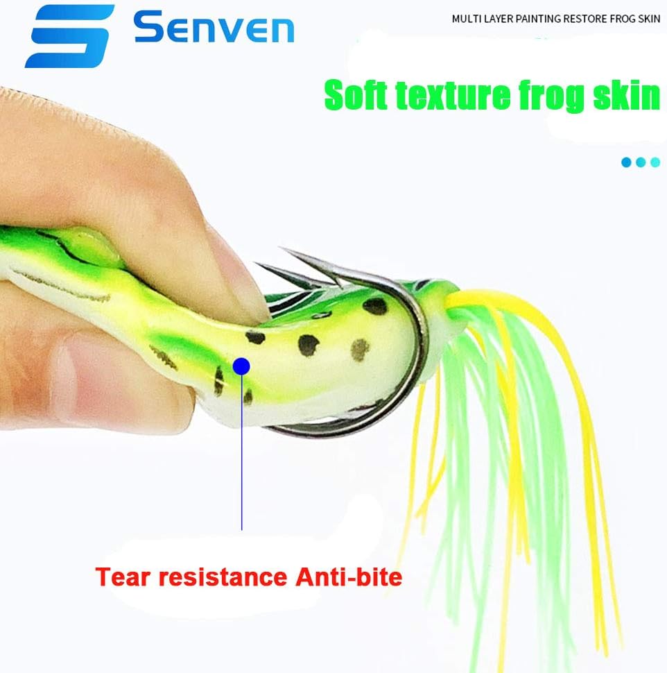 pcs Crank Frog Frog, Soft Fishing Lure 3D Eye Frog Lure and,ZQKLA