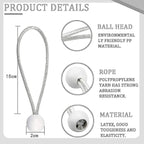 50-pack long rubber straps with buckle for tents, marquees, banners and tarpaulins