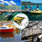 4-step rope ladder for boat, boat rope ladder extension, foldable auxiliary ladder for boat, swim ladder for sailboat, kayak - Perfet