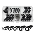 35pcs Fishing Rod Repair Kit Rings Wear-Resistant Ceramic Guide Rings Rod Eye Fishing Rod Guides Alconite Rings Set