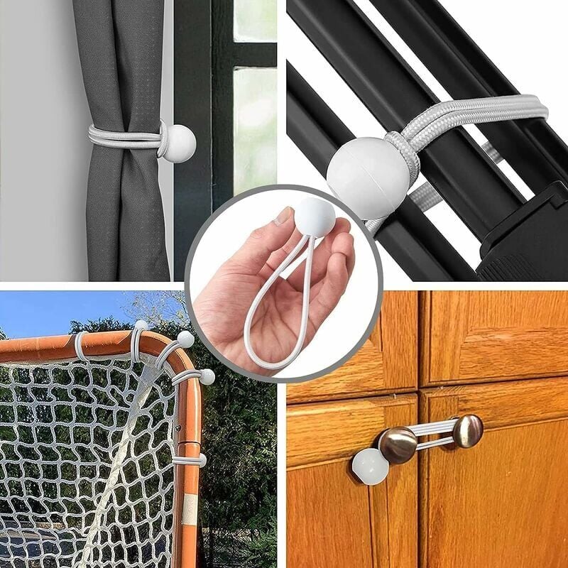 50 elastic rubber straps with balls for marquees, tents, banners, tarpaulins