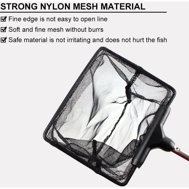 Adjustable Telescopic Fishing Net for Aquarium, Extendable Handle Fishing Landing Net, Mini Foldable Net for Aquarium, 1 Pack