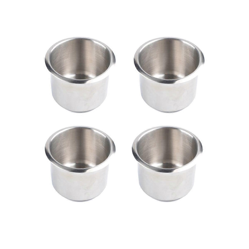 4pcs Universal Marine Boat Cup Holder 68X55mm Stainless Steel Drop-in Drink Holder for Poker Table Sofa_yux