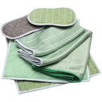 6 Pack Bamboo Microfiber Cleaning Cloths for Glass Bodywork Screens and Smooth Surfaces