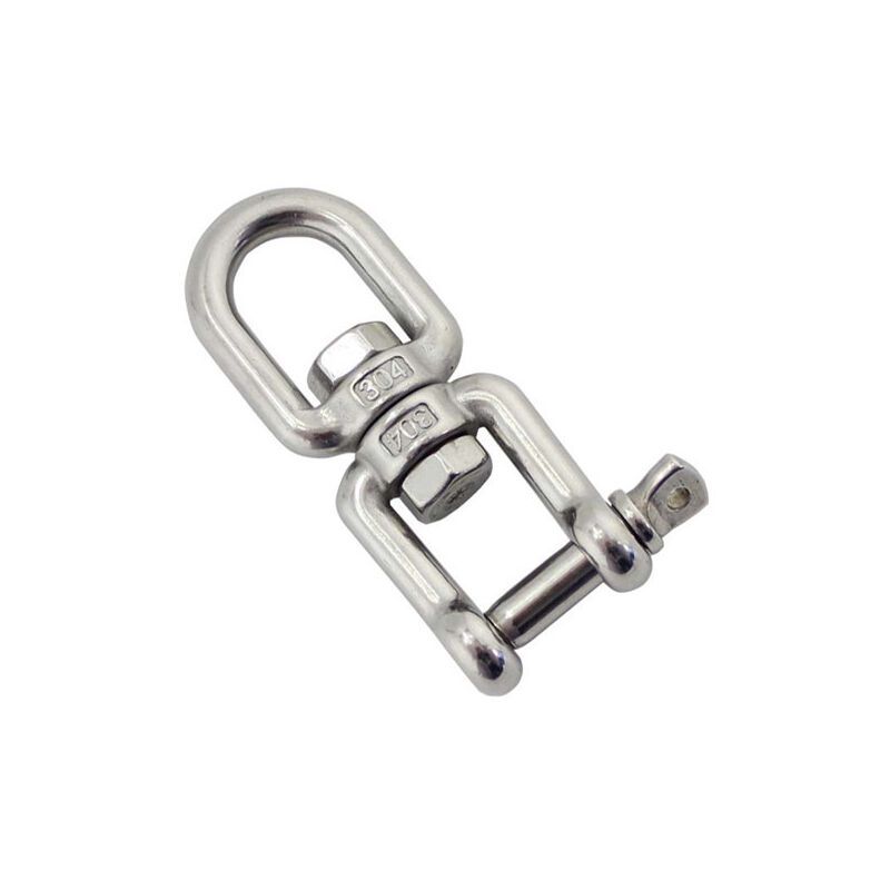 Swivel Shackles Mooring Anchor Chains 304 Stainless Steel Swivel Connector for Marine Boat, 6mm