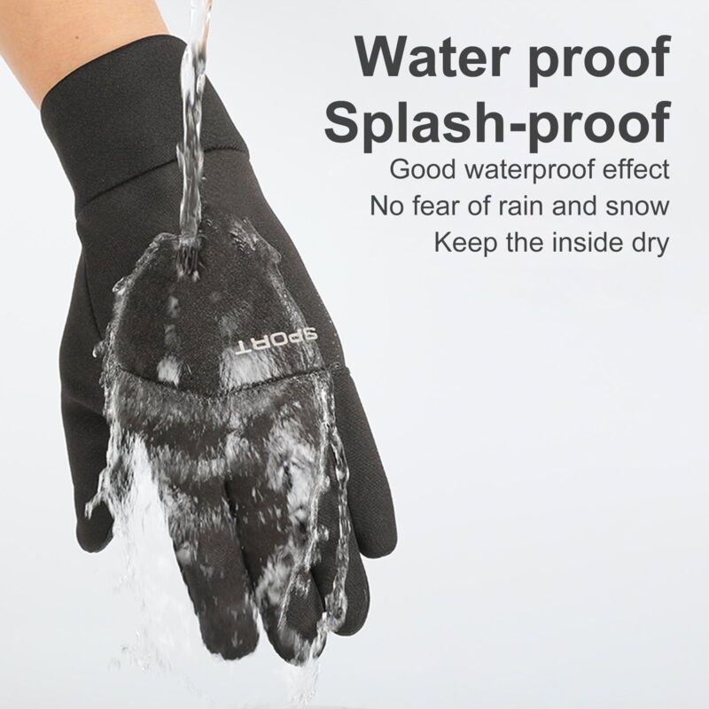 Waterproof Wind Resistant Non Skid Winter Gloves, XL
