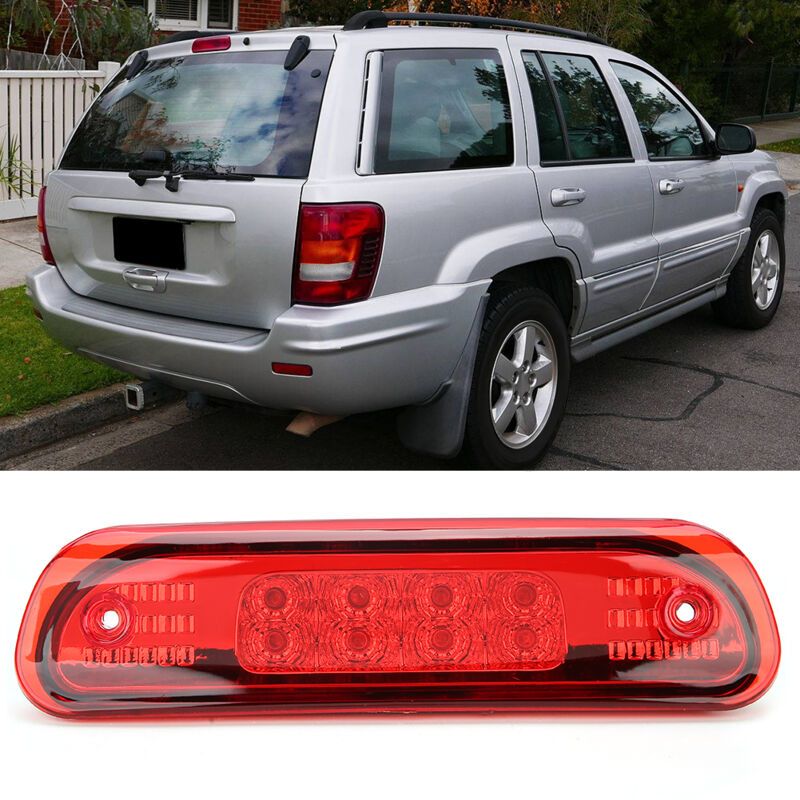 High-Mounted LED Brake Light 55155140AB Compatible with Jeep Grand Cherokee 1999-2004, Red