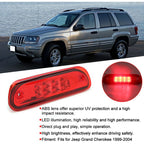 High-Mounted LED Brake Light 55155140AB Compatible with Jeep Grand Cherokee 1999-2004, Red