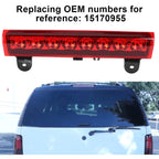 LED Third Brake Light 15170955 Compatible with Chevrolet Tahoe 2000-2006, Red