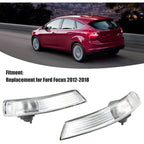 2 Pcs Exterior Mirror Turn Signal Light Replacement Compatible with Ford Focus 2012-2018