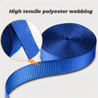 2 Pack Ratchet Tie Down Straps, Heavy Duty Polyester With TPR Grip And Metal S Hooks, For Cargo Kayak Bike Trailer, Blue, 1 in x 15 ft