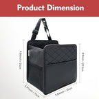 2 Piece Car Trash Can Organizer PU Leather, 8 L