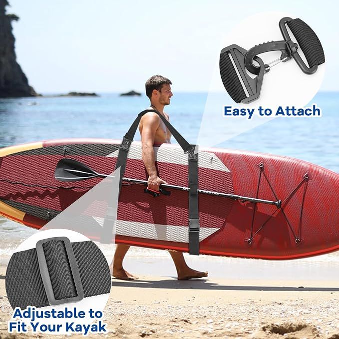 Kayak Carrying Strap with Shoulder Pad for SUP and Surfboard